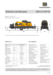 BSA 2110 HP D5 Data Sheet EN